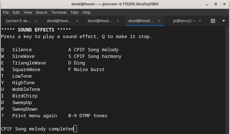 Screenshot of pico-rtic-sound-effects